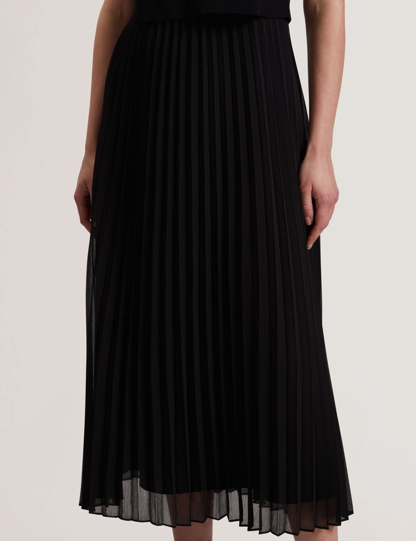 Ted Baker LARNAHH - Pleated Midi Dress With Removable Knit Tank