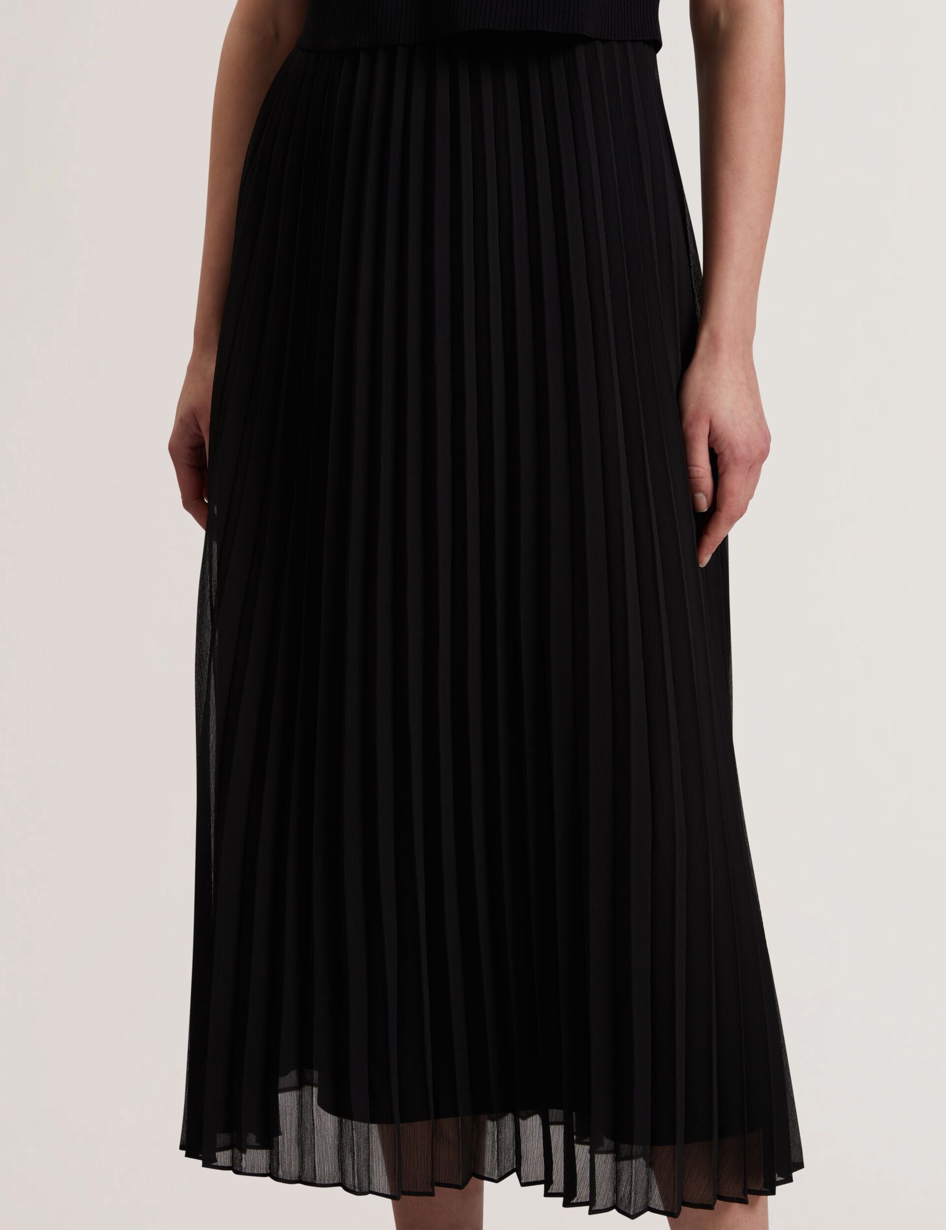 Ted Baker LARNAHH - Pleated Midi Dress With Removable Knit Tank