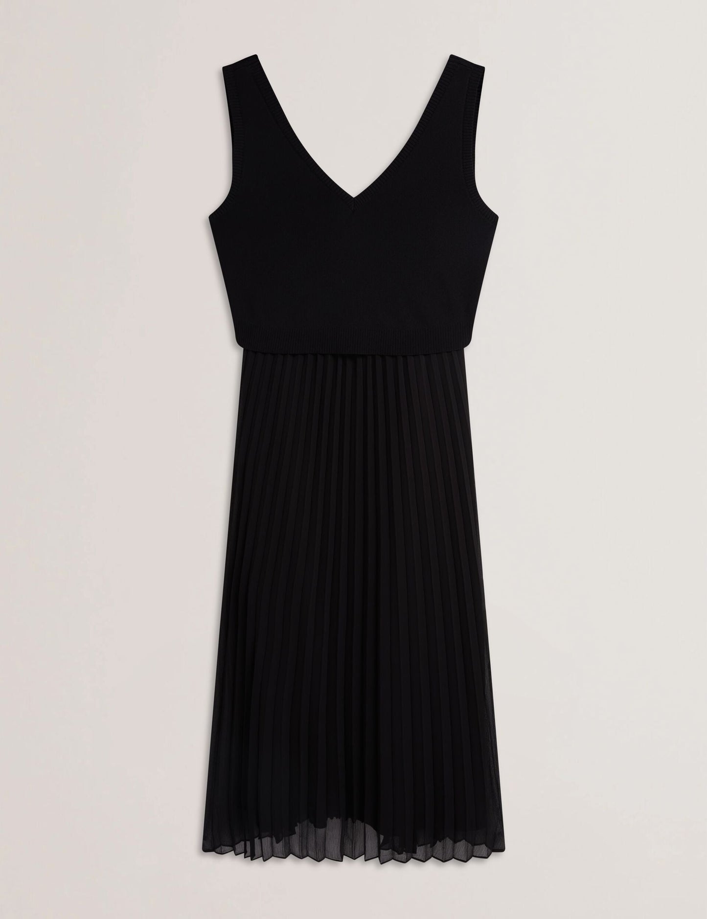 Ted Baker LARNAHH - Pleated Midi Dress With Removable Knit Tank