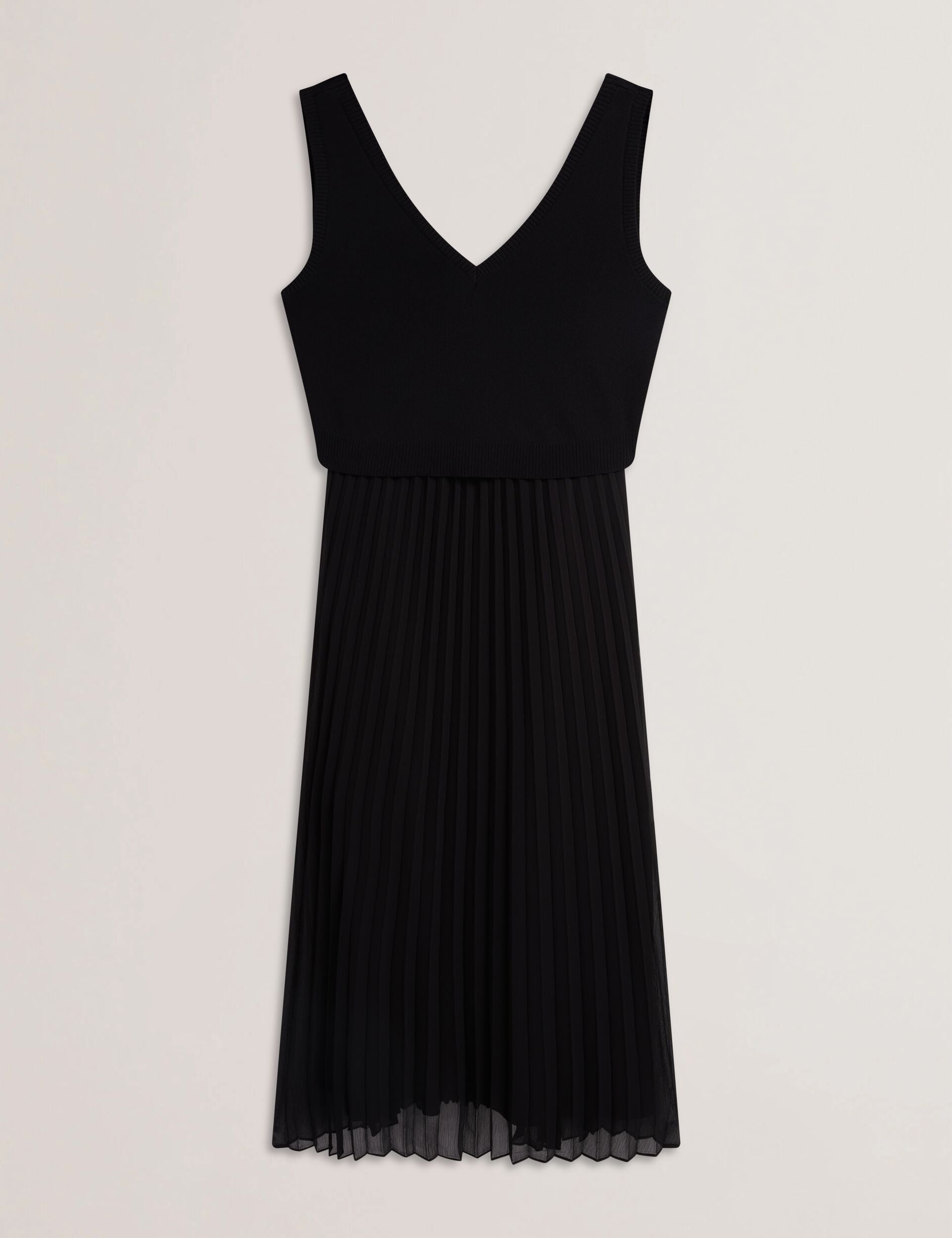 Ted Baker LARNAHH - Pleated Midi Dress With Removable Knit Tank