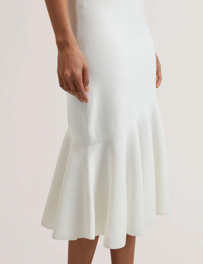 Ted Baker MIYHAA - Flippy Hem Square Neck Knitted Midi Dress
