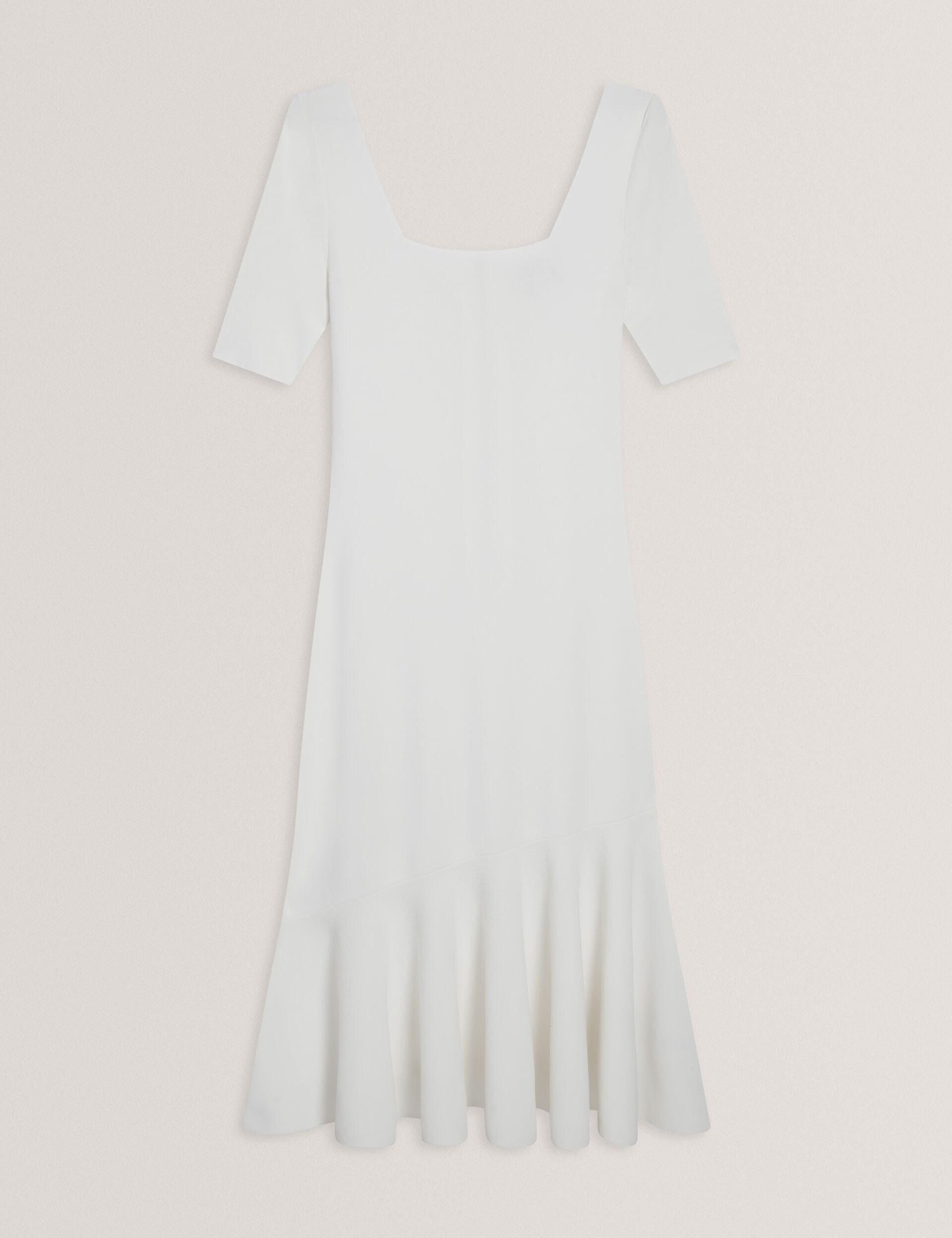 Ted Baker MIYHAA - Flippy Hem Square Neck Knitted Midi Dress