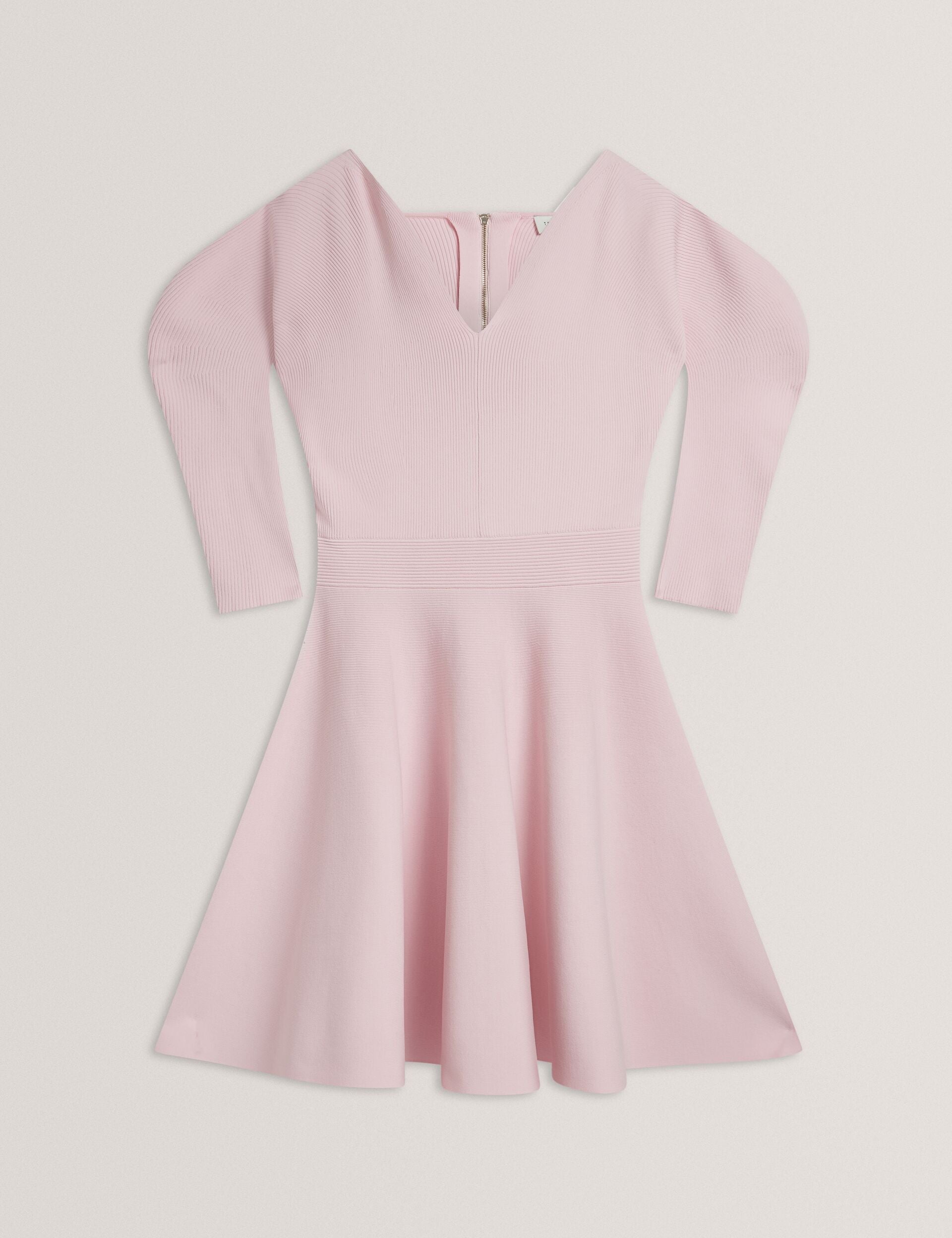 Ted Baker JESCKA - Structured Puff Sleeve Knitted Skater Dress