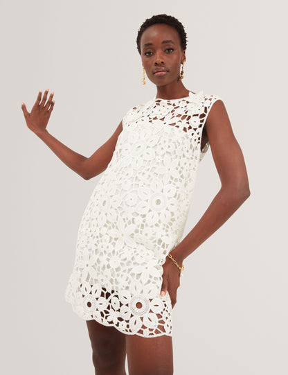 Ted Baker MIIKKA - Crochet Sleeveless Mini Shift Dress