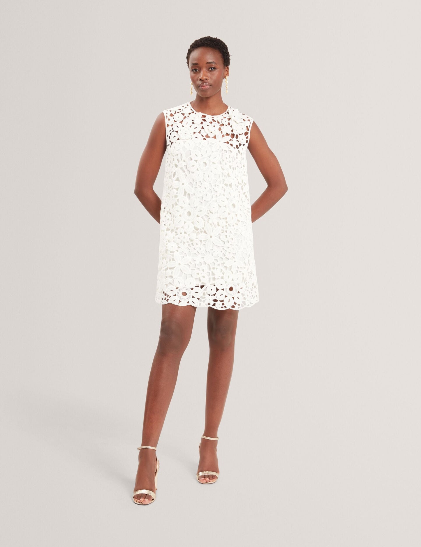 Ted Baker MIIKKA - Crochet Sleeveless Mini Shift Dress
