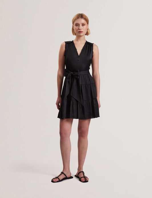 Ted Baker OTIANA - Sleeveless Tie Waist Tiered Mini Dress