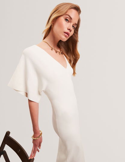 Ted Baker REBEXXA - Wide Sleeve Knitted Bodycon Midi Dress