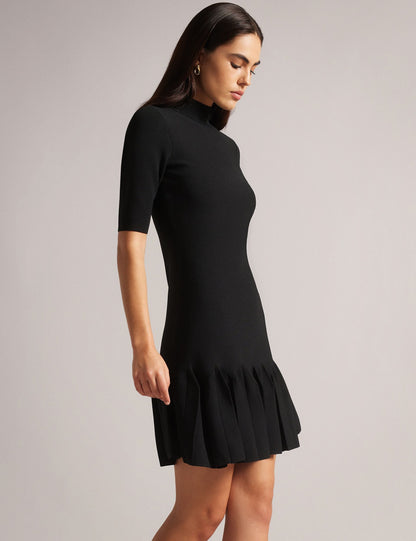 Ted Baker CANDDY - Pleated Hem Bodycon Knit Mini Dress