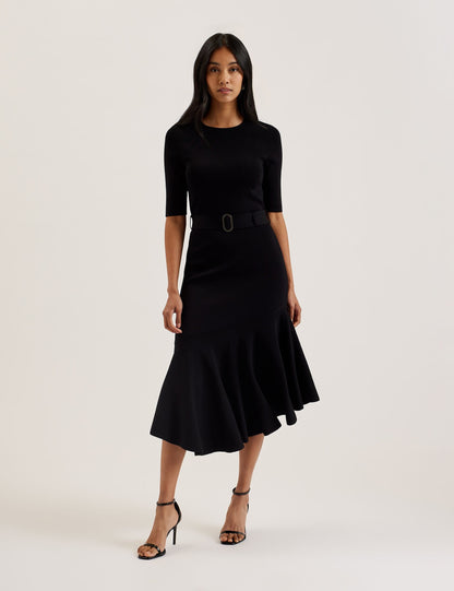 Ted Baker SAMALEE - Flippy Hem Knitted Midi Dress