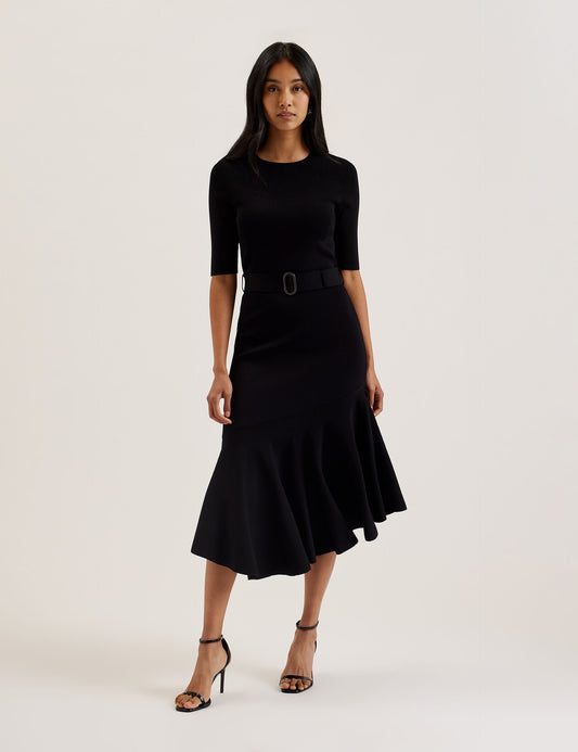 Ted Baker SAMALEE - Flippy Hem Knitted Midi Dress