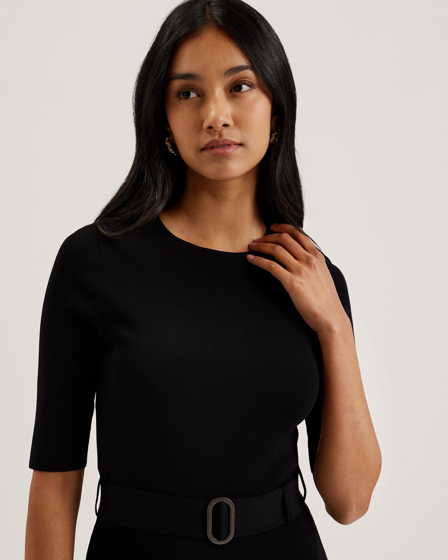 Ted Baker SAMALEE - Flippy Hem Knitted Midi Dress
