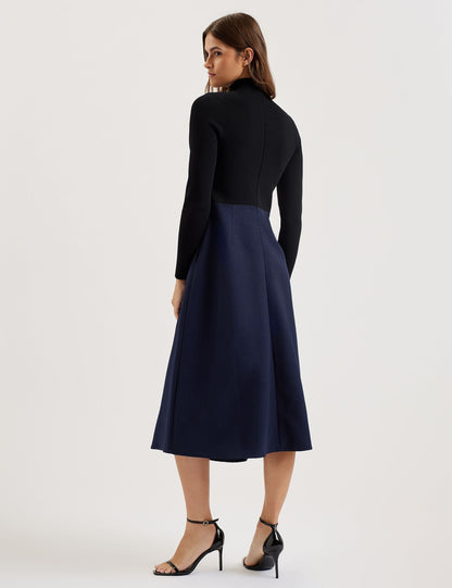 Ted Baker CHIRA - Knit Bodice Midi Dress With Wrap Skirt