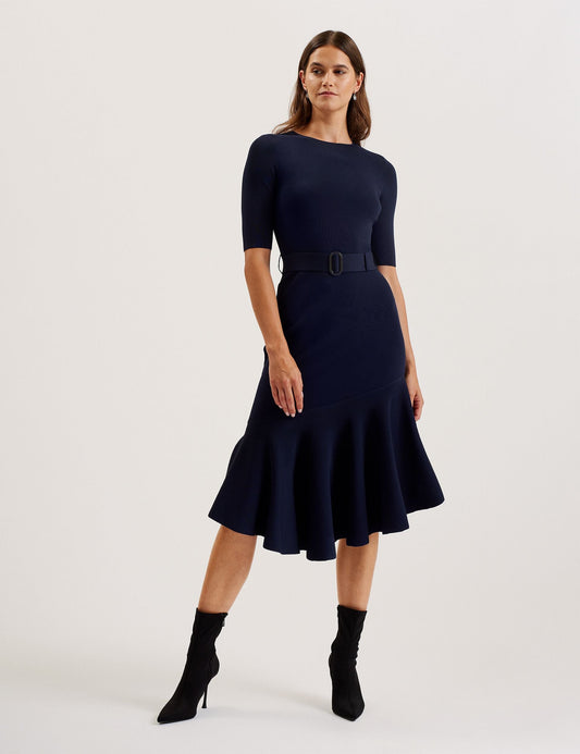 Ted Baker SAMALEE - Flippy Hem Knitted Midi Dress