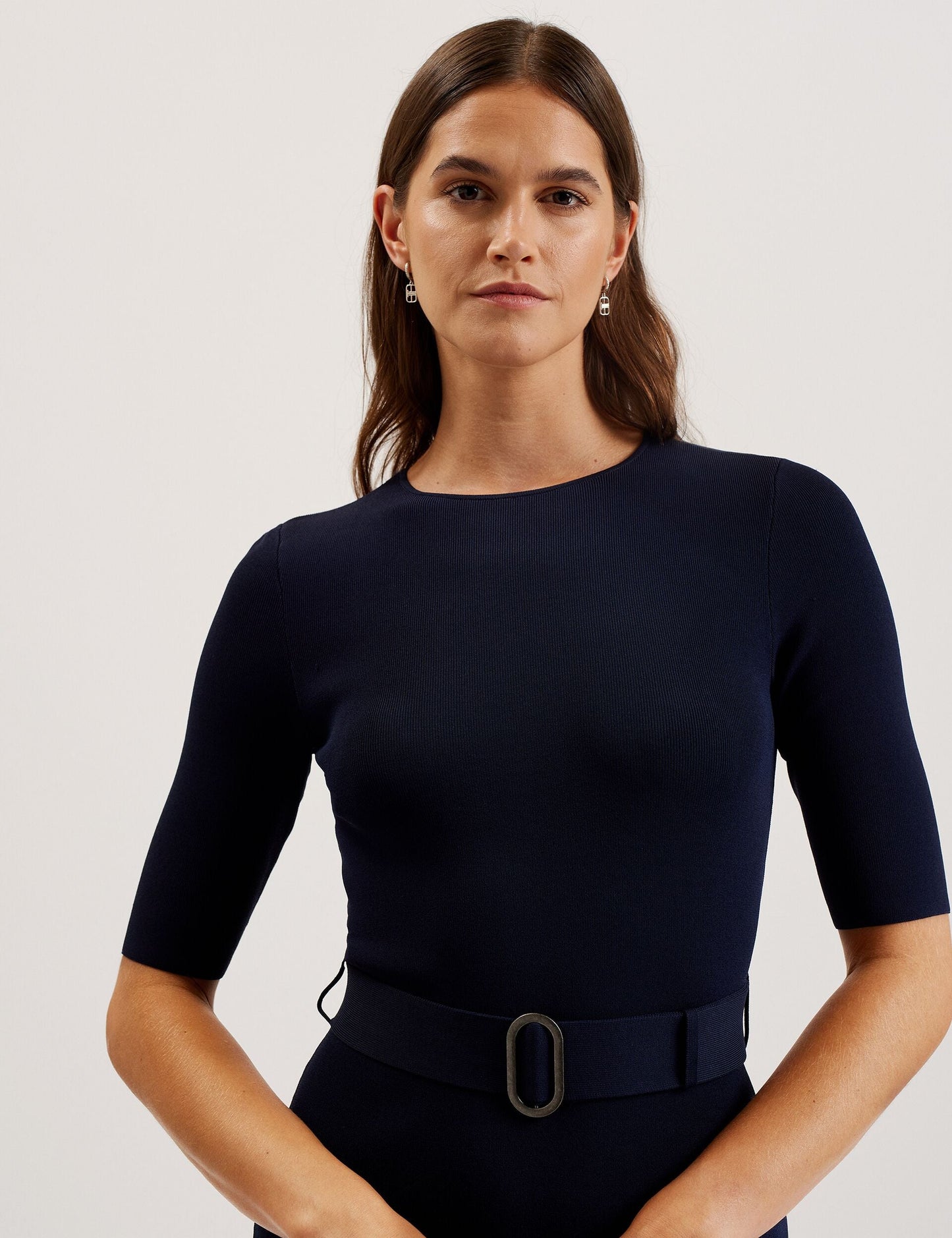 Ted Baker SAMALEE - Flippy Hem Knitted Midi Dress