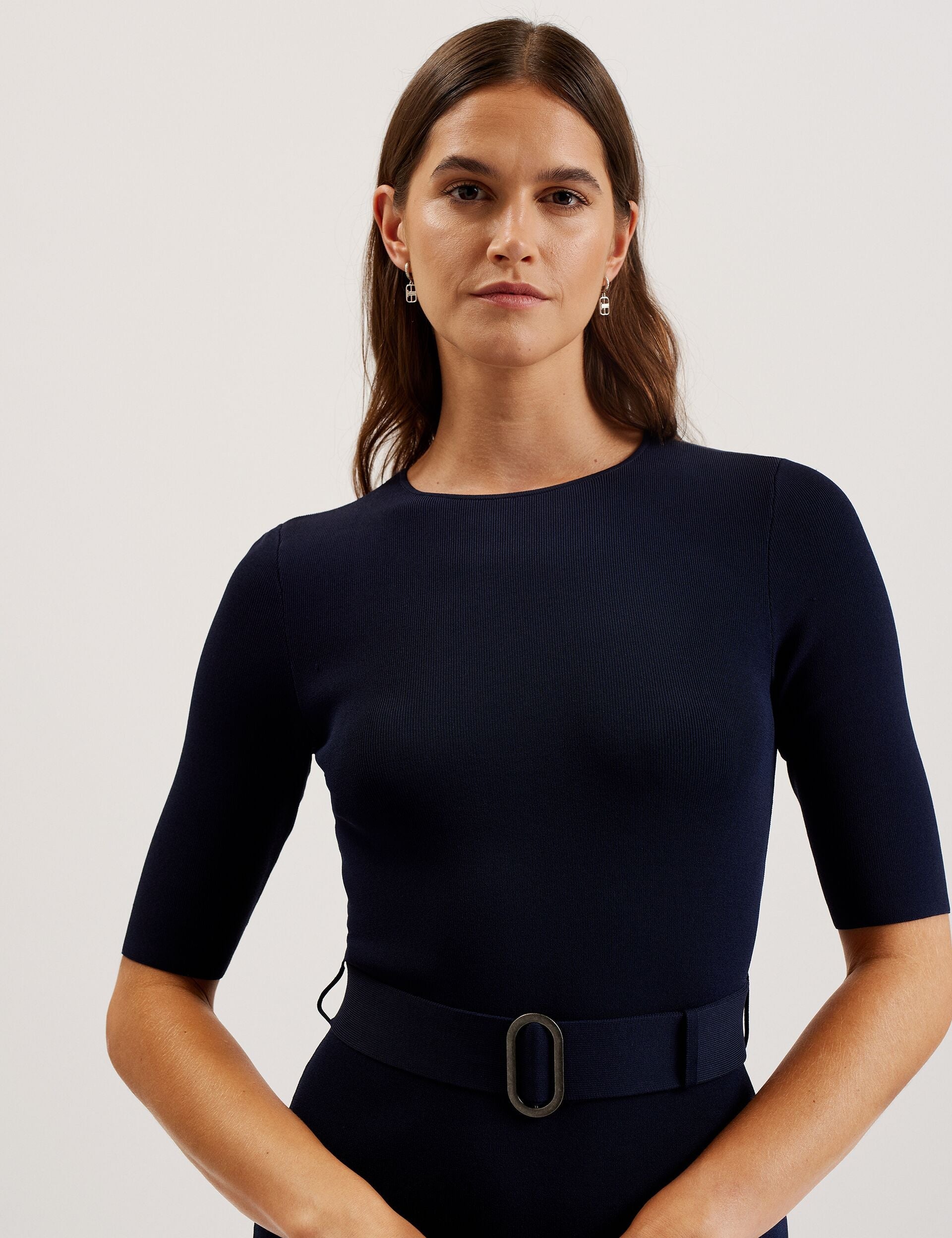 Ted Baker SAMALEE - Flippy Hem Knitted Midi Dress
