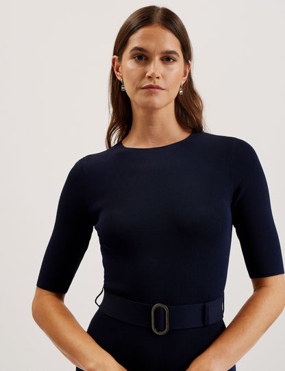 Ted Baker SAMALEE - Flippy Hem Knitted Midi Dress