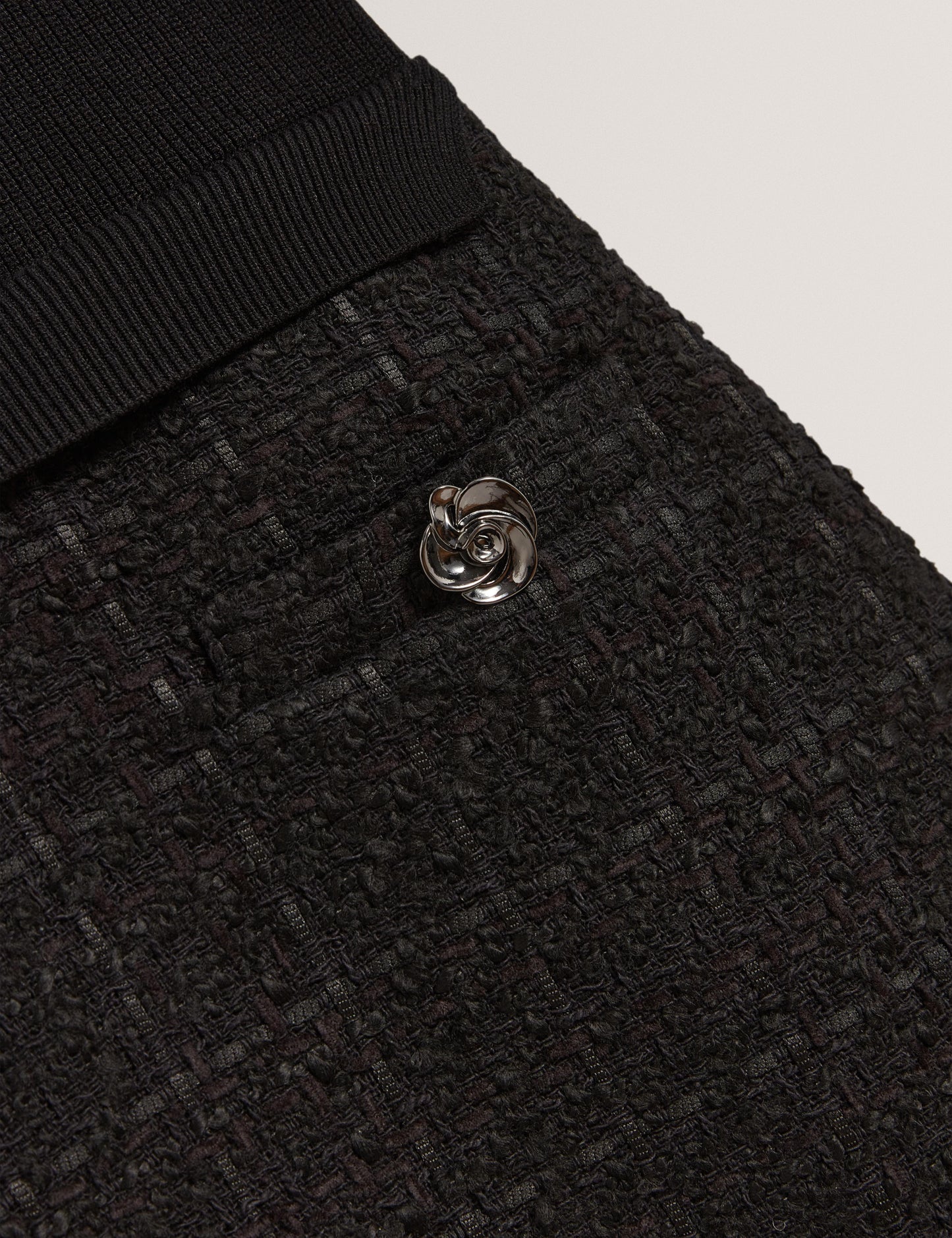 Ted Baker KOMAM - Boucle A-Line Mini Dress With Knit Bodice