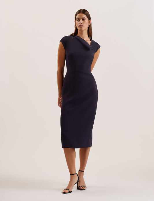 Ted Baker BAYREE - Folded Neckline Pencil Midi Dress