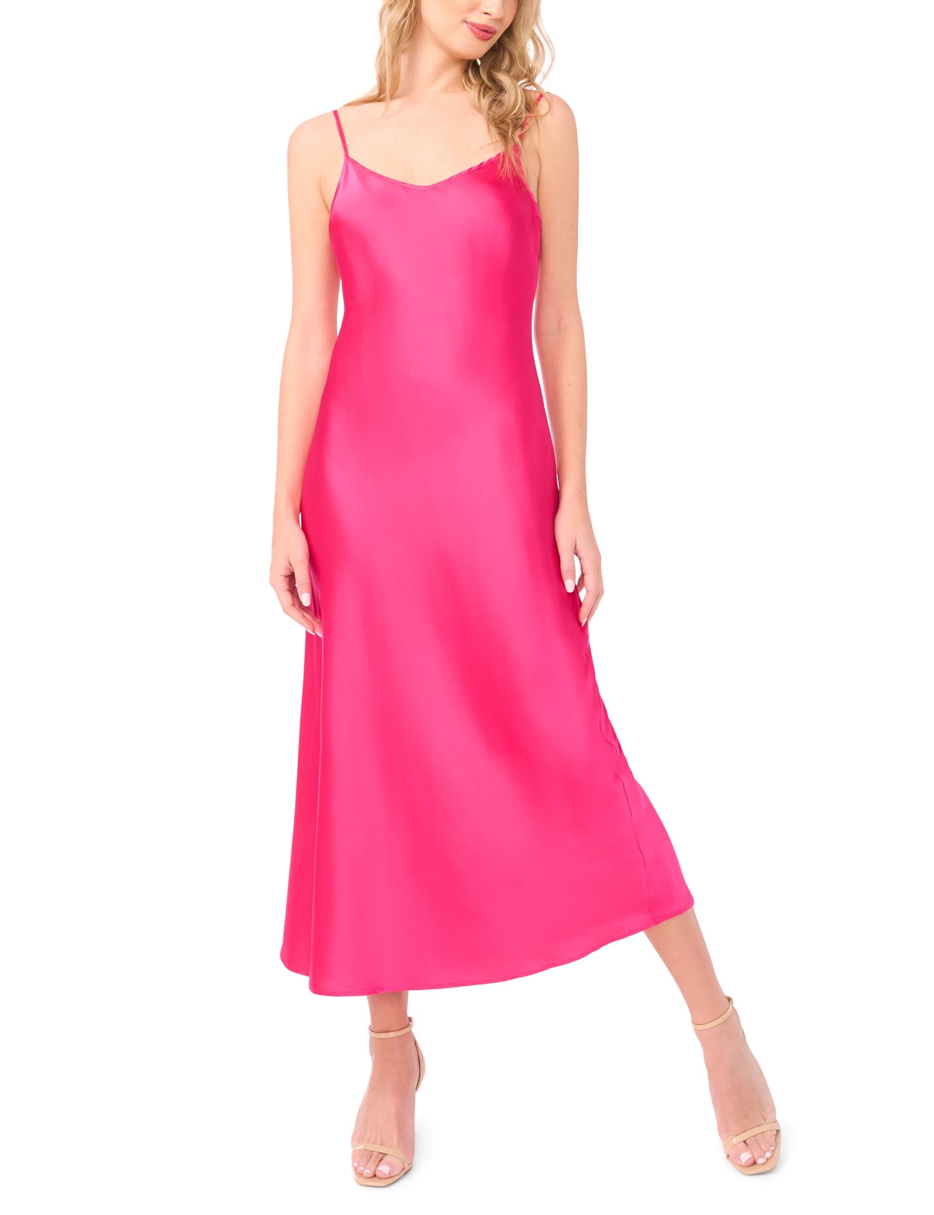 Ted Baker MIDORI 2-in-1 Knit Tank Satin Midi Dress