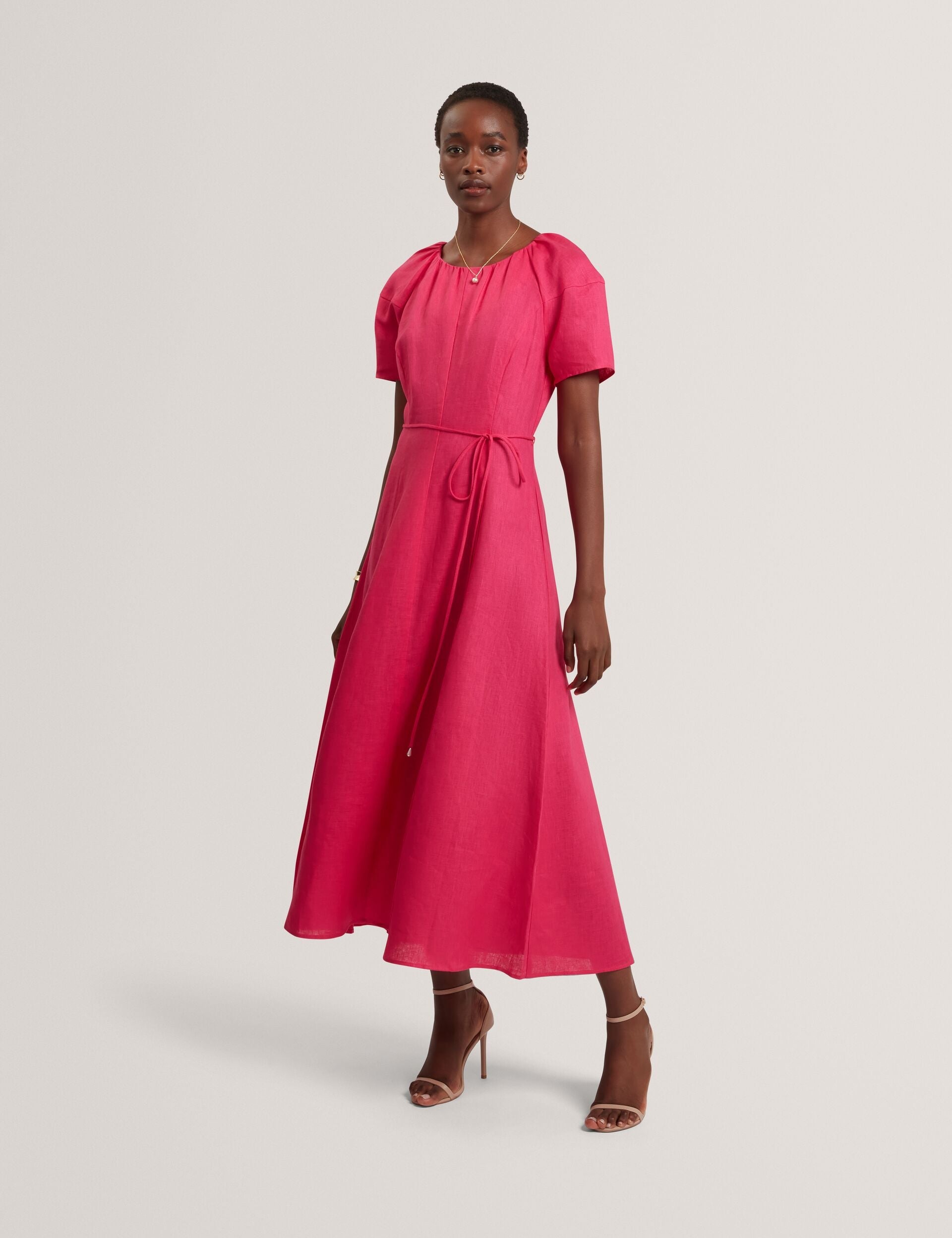 Ted Baker ALLISON Linen Raglan Sleeve Maxi Dress