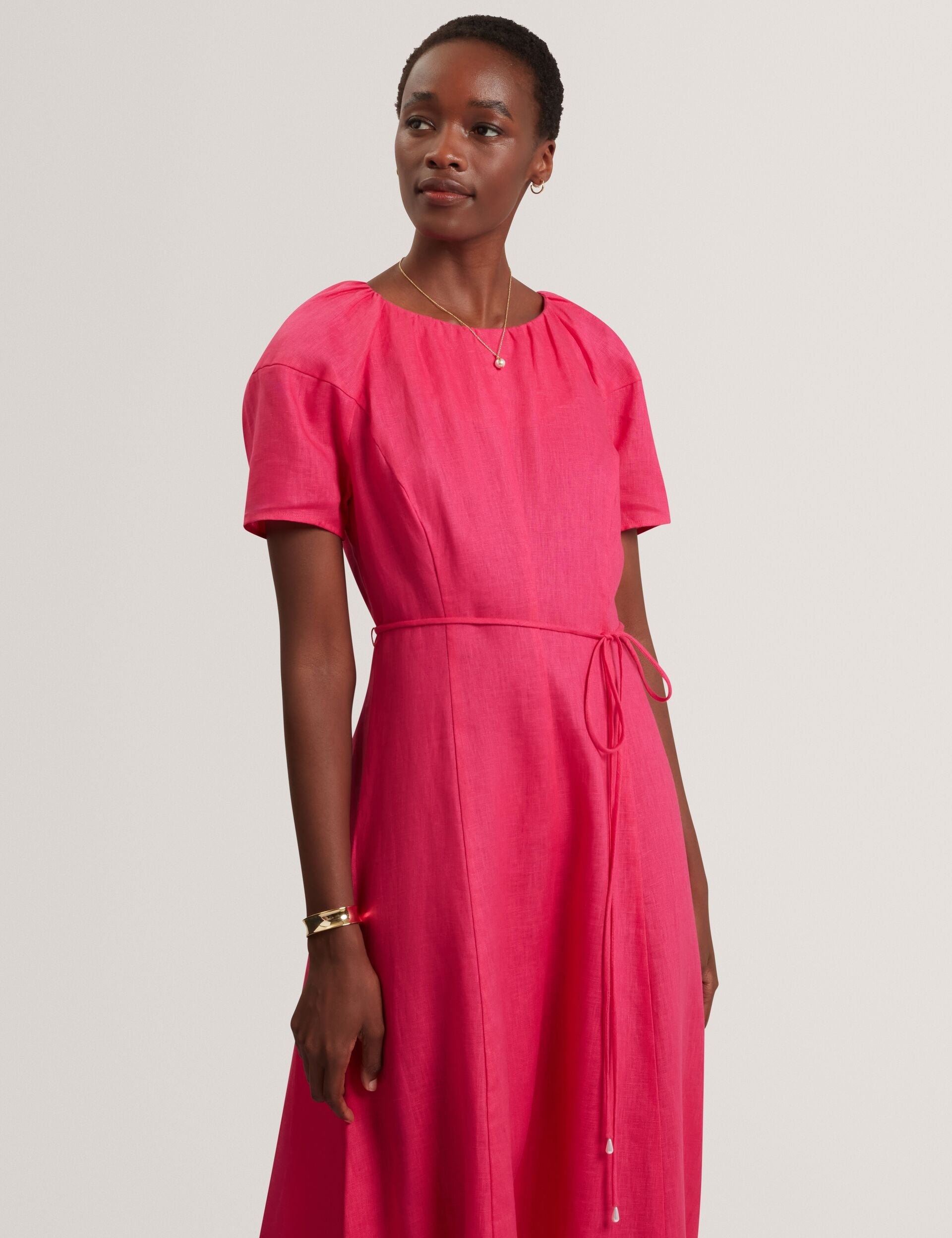 Ted Baker ALLISON Linen Raglan Sleeve Maxi Dress