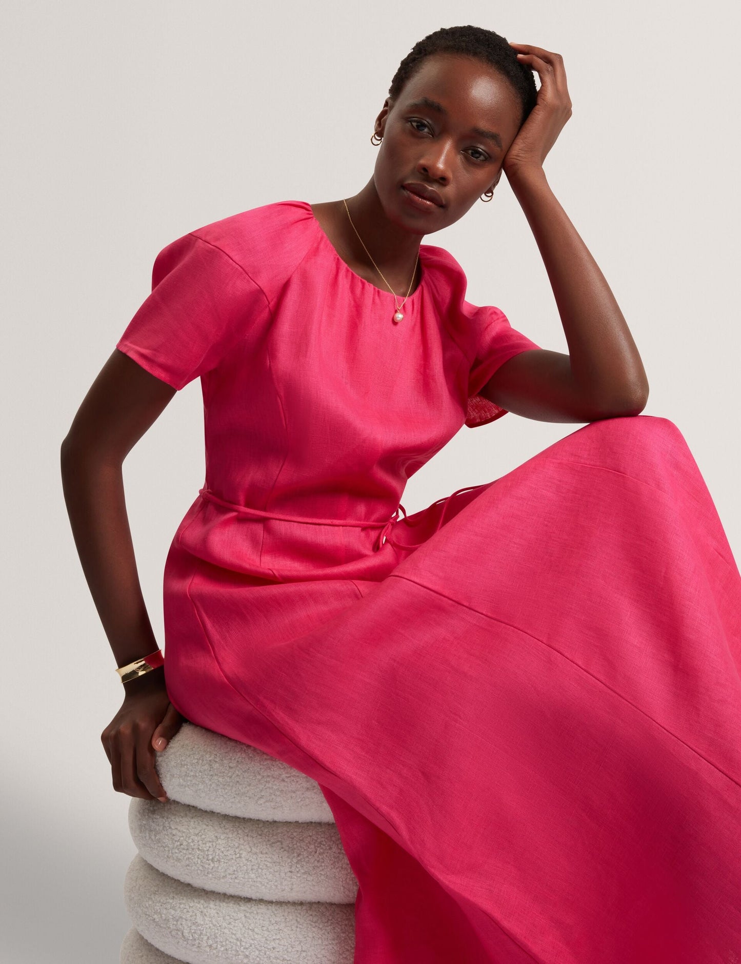 Ted Baker ALLISON Linen Raglan Sleeve Maxi Dress