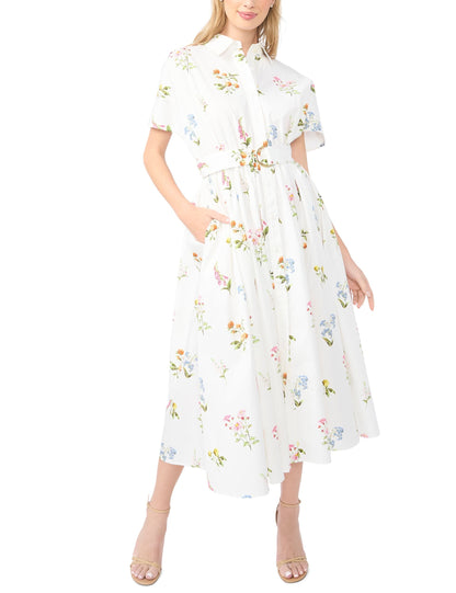 Ted Baker RILEY Floral Belted Midi Shirt Dress