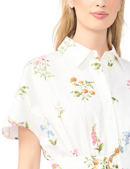 Ted Baker RILEY Floral Belted Midi Shirt Dress
