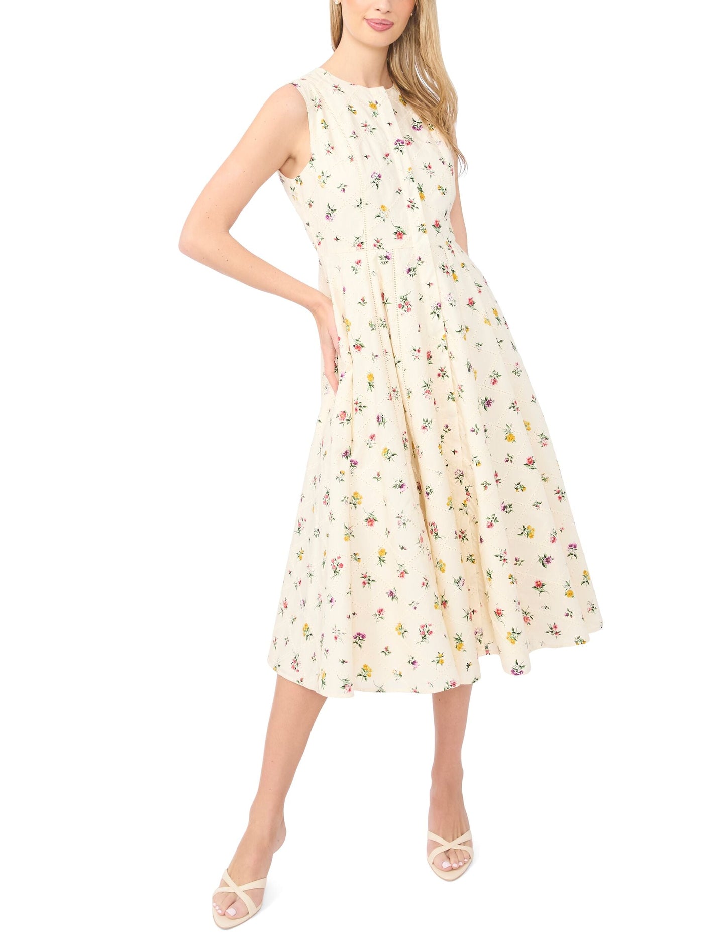 Ted Baker JOANNE Wildflower Sleeveless Smock Midi Dress
