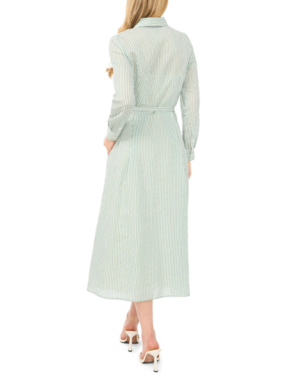 Ted Baker LYNN Striped Belted Midi Shirt Dress