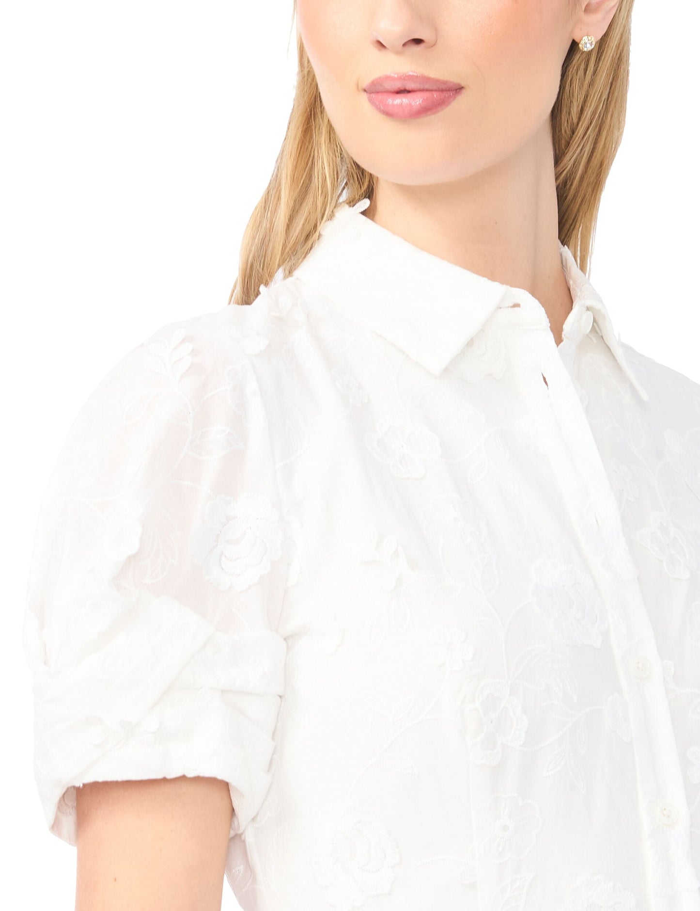 Ted Baker VIOLET Floral Embroidery Midi Shirt Dress
