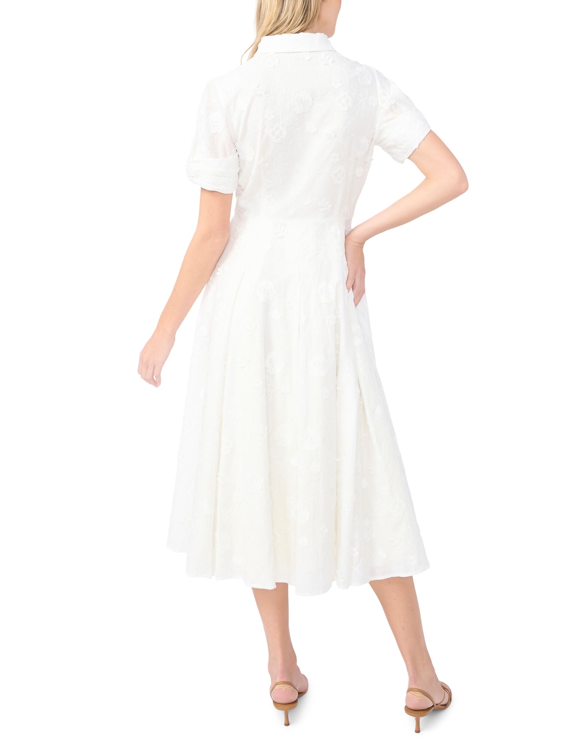 Ted Baker VIOLET Floral Embroidery Midi Shirt Dress