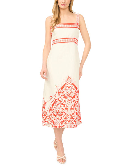 Ted Baker NOEMI Printed Detail Strappy Linen Sundress