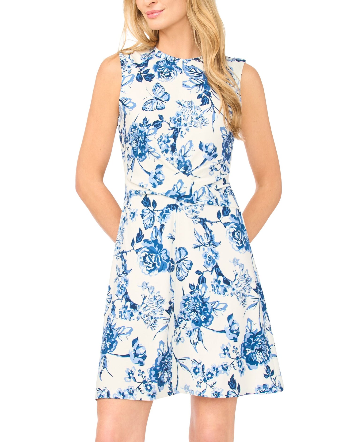 Ted Baker TANYA Floral Twist Front Sleeveless Mini Dress