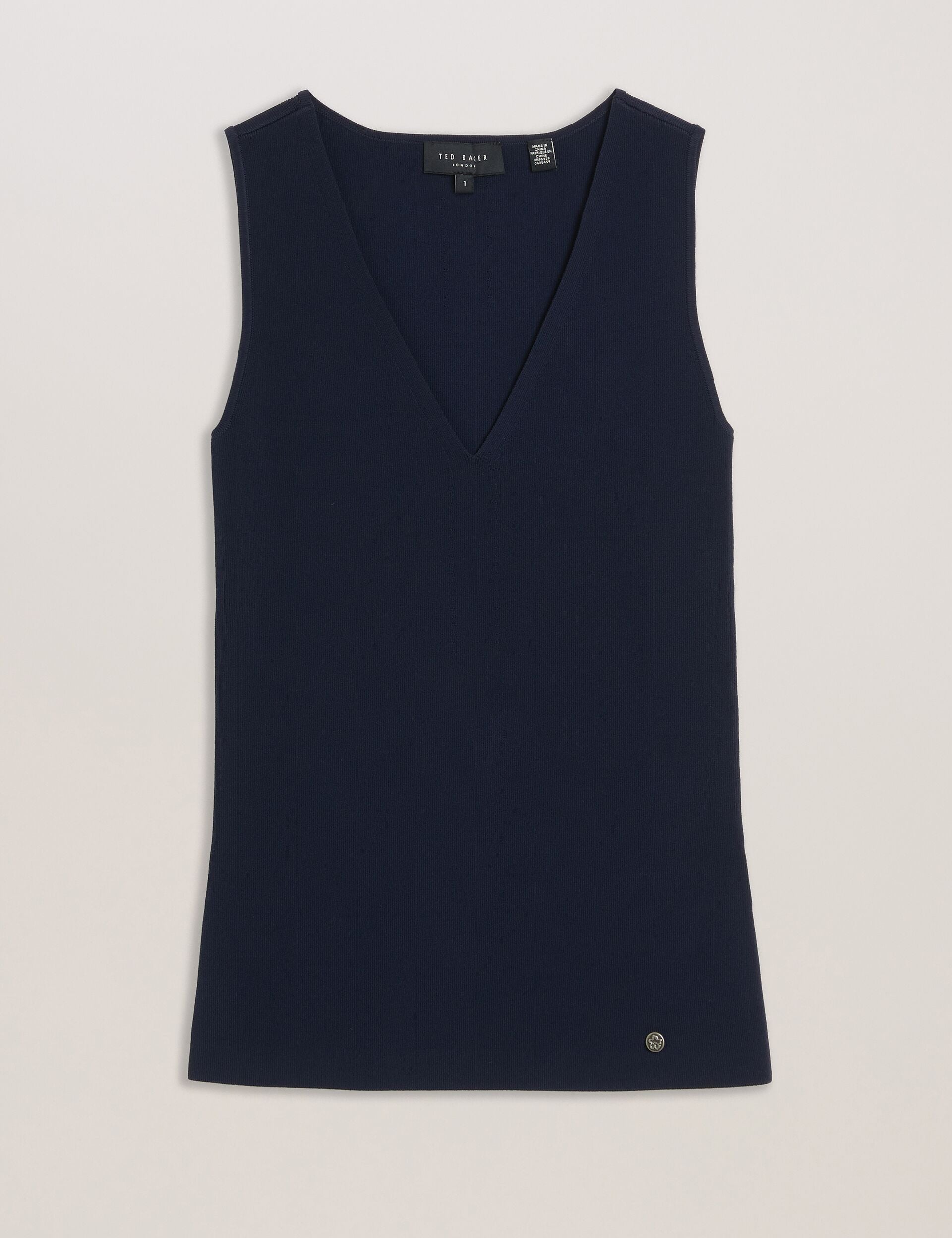 Ted Baker JOSIIY - V Neck Slim Fit Sleeveless Knit Top