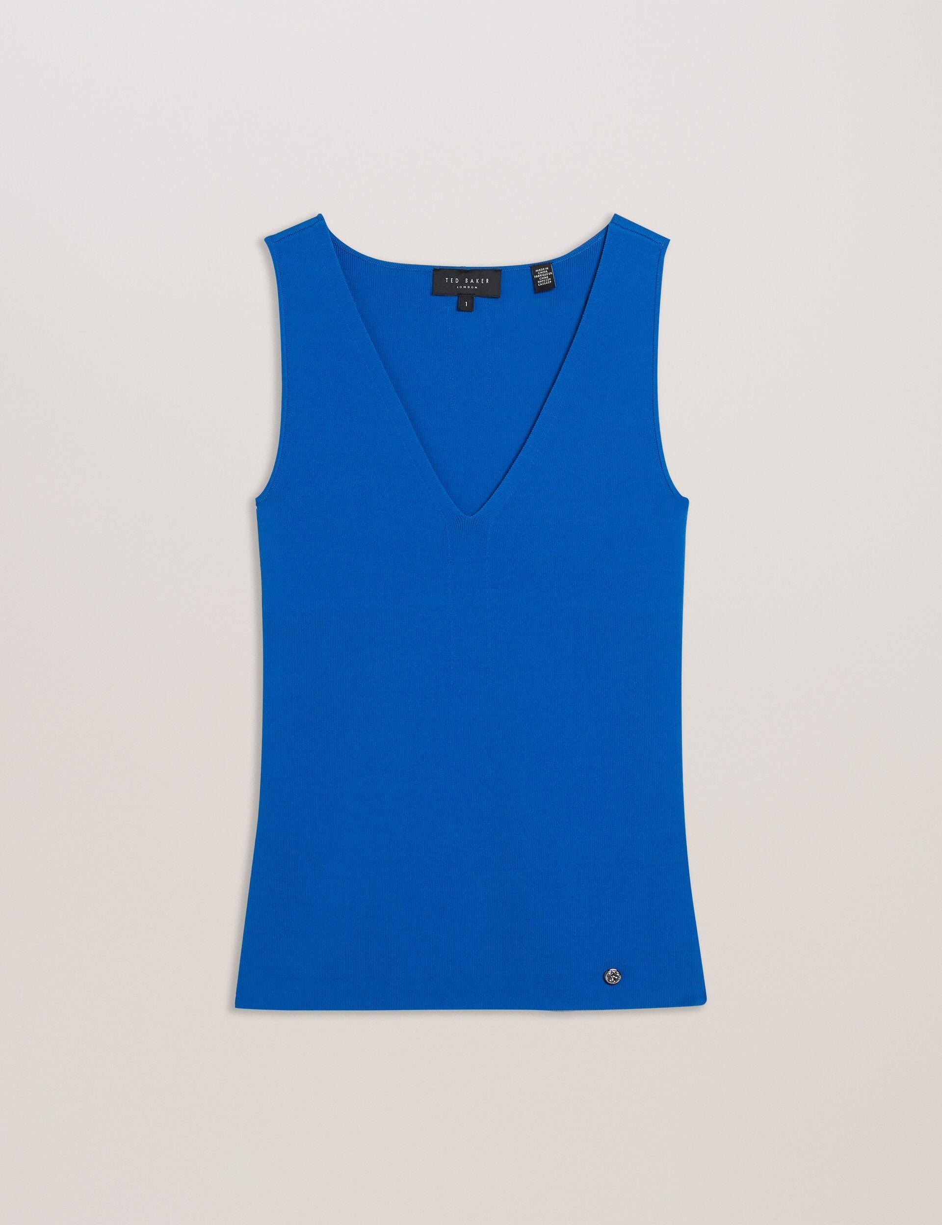 Ted Baker JOSIIY - V Neck Slim Fit Sleeveless Knit Top