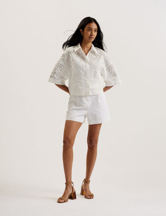 Ted Baker KILKIS - Broderie Cropped Shirt