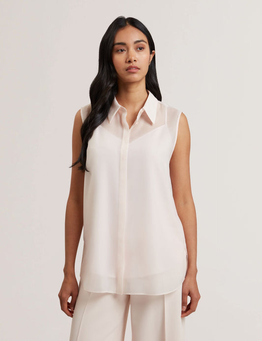 Ted Baker NORELLA - Sheer Organza Longline Sleeveless Blouse