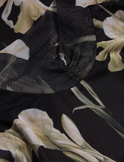 Ted Baker FIAAHH - Floral Print High Neck Sheer Mesh Top
