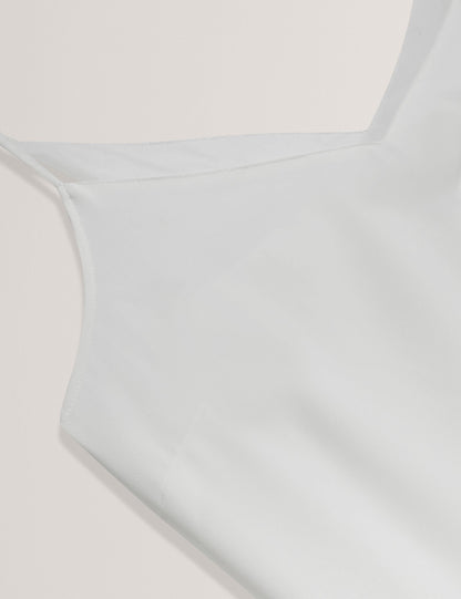 Ted Baker LULEA Chiffon Detail V-Neck Strappy Cami Top in Ivory