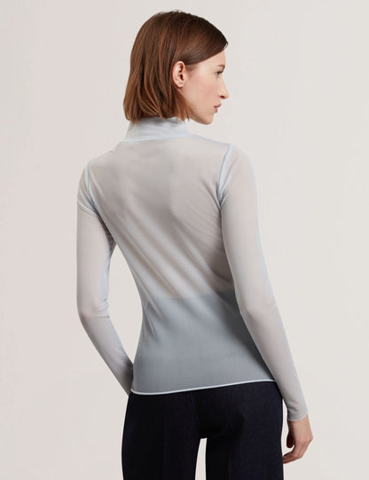 Ted Baker PIPYA - Floral High Neck Long Sleeve Mesh Top