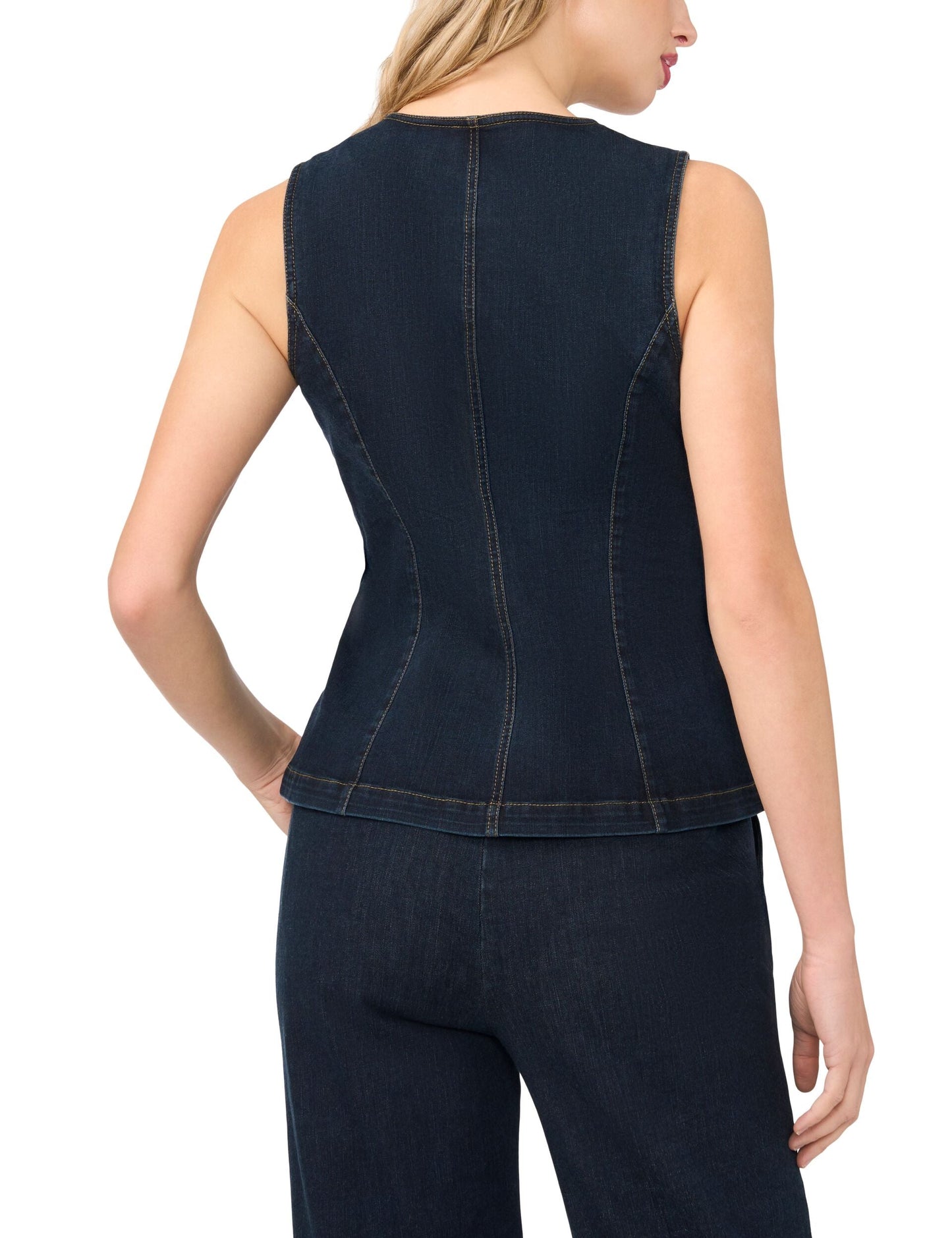 Ted Baker GIA Sleeveless Denim Button-Up Top