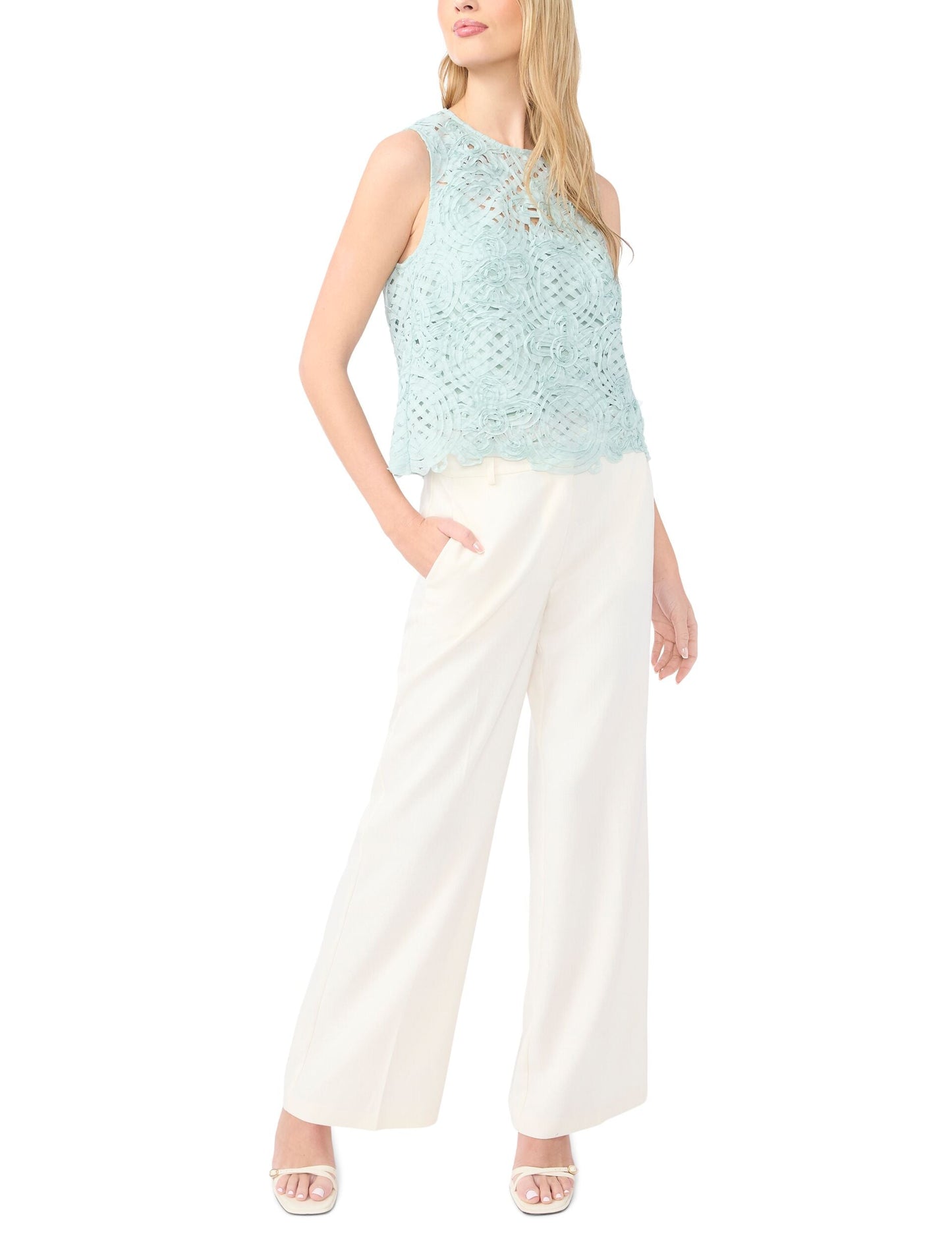 Ted Baker HAZEL Floral Crosshatch Cropped Shell Top