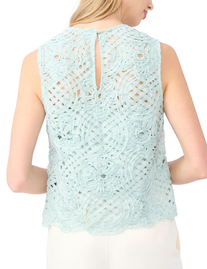 Ted Baker HAZEL Floral Crosshatch Cropped Shell Top