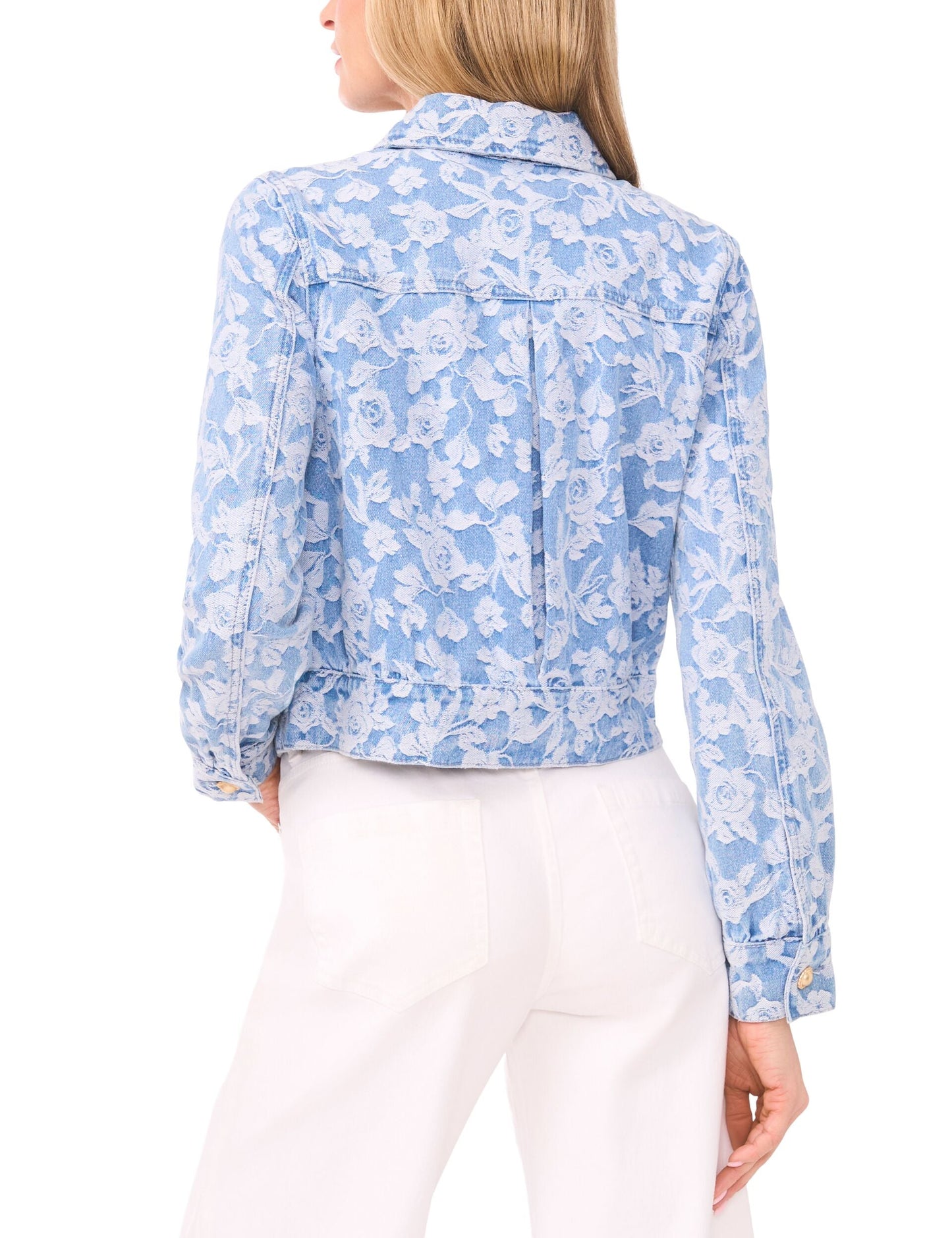Ted Baker ROSET Floral Print Cropped Denim Jacket