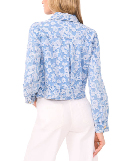 Ted Baker ROSET Floral Print Cropped Denim Jacket