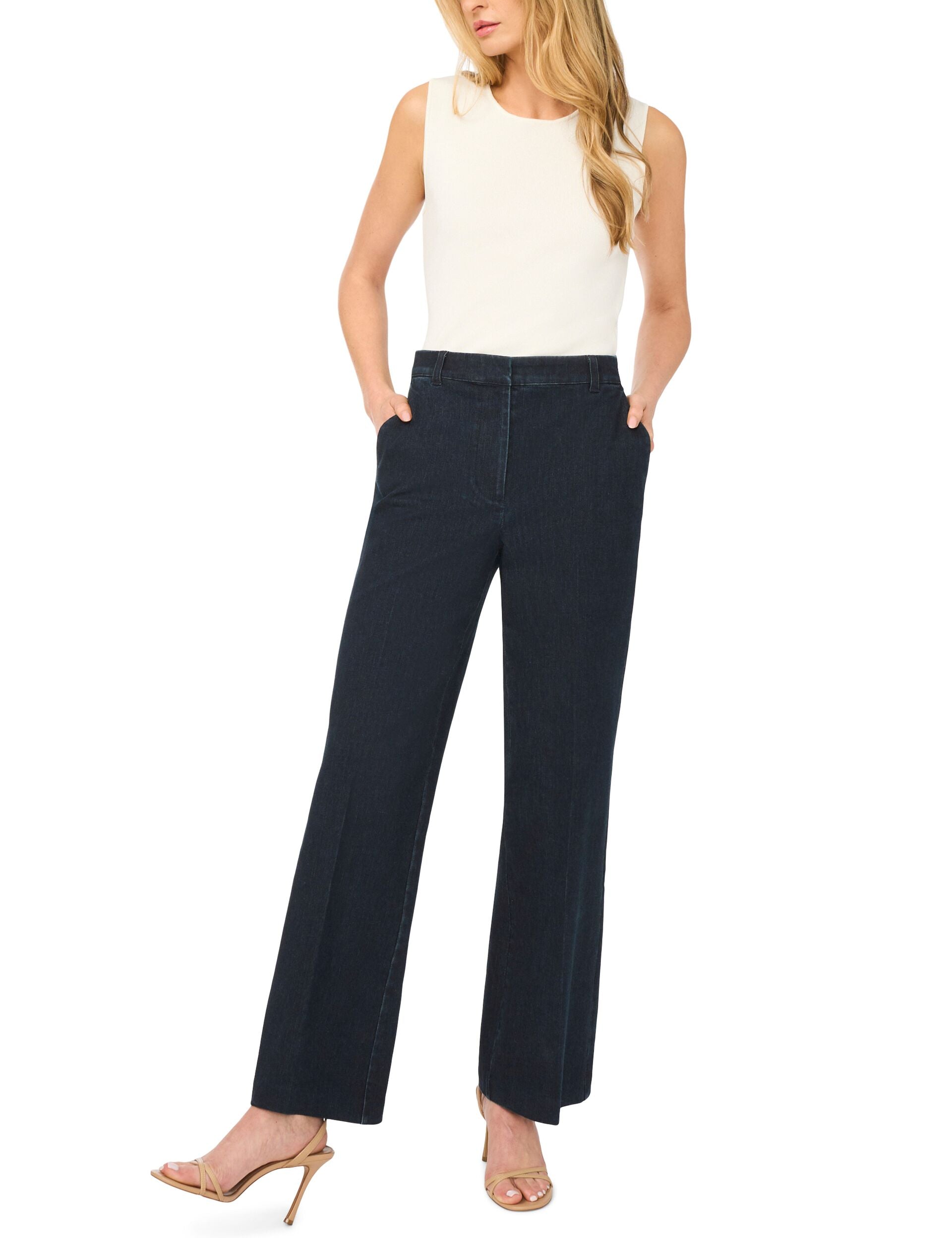 Ted Baker CARINA Dark Rinse Smart Wide Leg Jeans