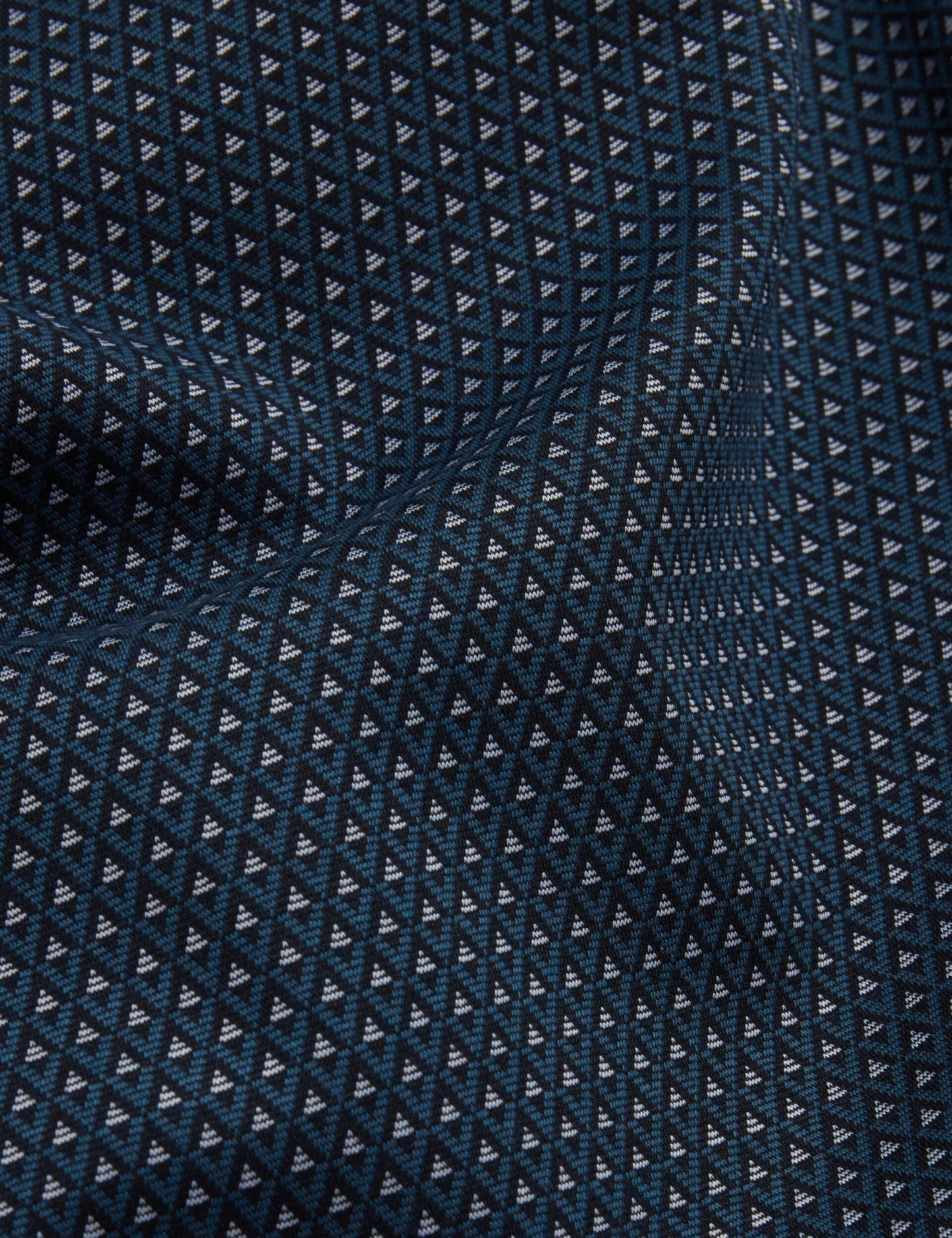 Ted Baker DURAND Micro Geo Jacquard Long Sleeve Polo