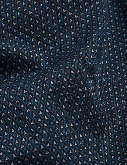 Ted Baker DURAND Micro Geo Jacquard Long Sleeve Polo