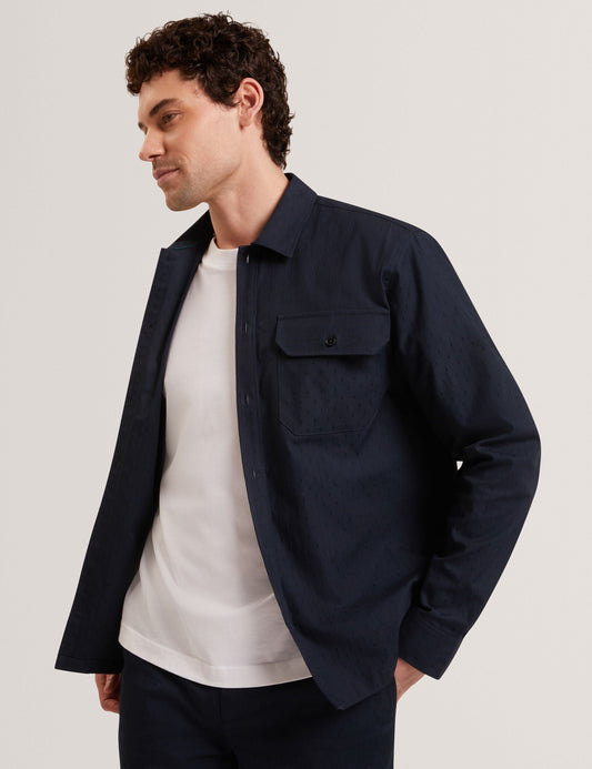 Ted Baker LEVON Jacquard Dotted Texture Utility Overshirt
